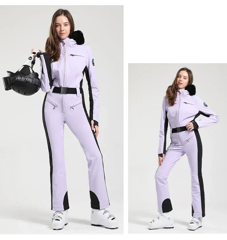 Skiing Suites 2025 Winter Snowboard Wear Outdoor Sports Overalls New 1PS Warm Female Ski Clothing Windproof Waterproof Jumpsuits