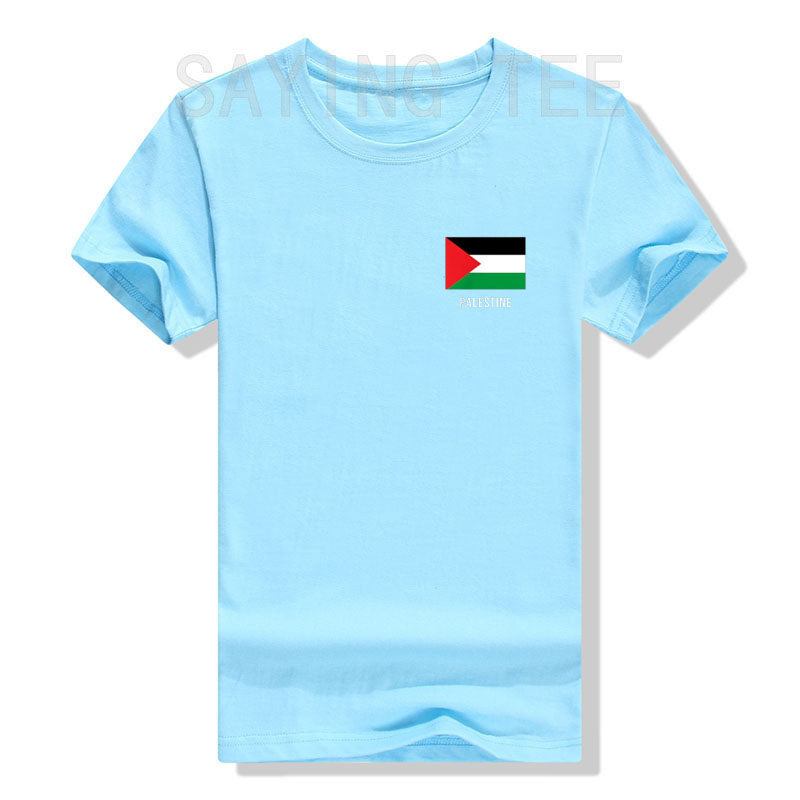 Palestine Flag Shirt | Palestinian T-Shirt Palestine Flag Print Graphic Outfits Palestine Lover Saying Tee Short Sleeve Blouses