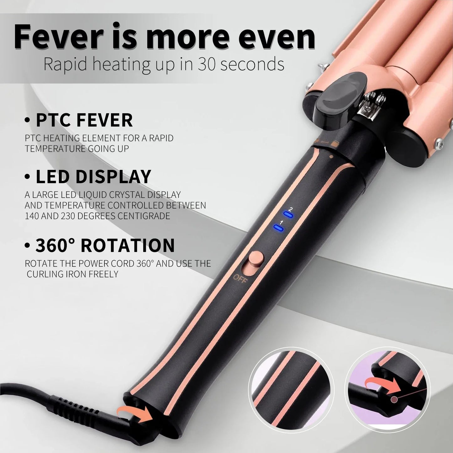 Curling Iron 5-in-1 Hair Curler Professional Curling Wand Beach Waves Hair Tools Appliances Suitable For All Hair Types