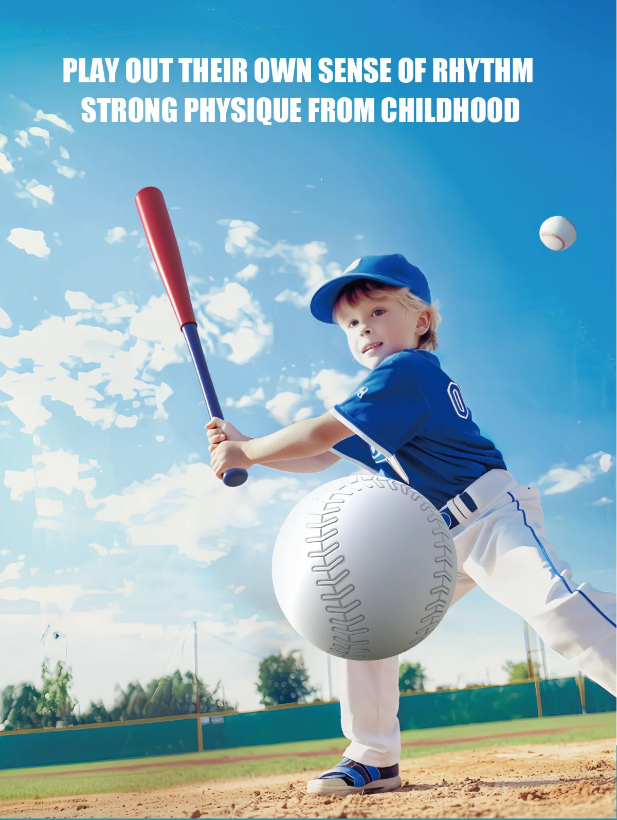 Baseall Set for Kids Indoor Outdoor Sport Toy 3-in-1 Baseball Set with Pitching Machine Adjustable Teeball Batting Toys for Boys