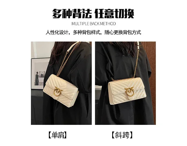 Ladies' elegant crossbody bag with shoulder strap design, made of high-quality leather material, classic and popular