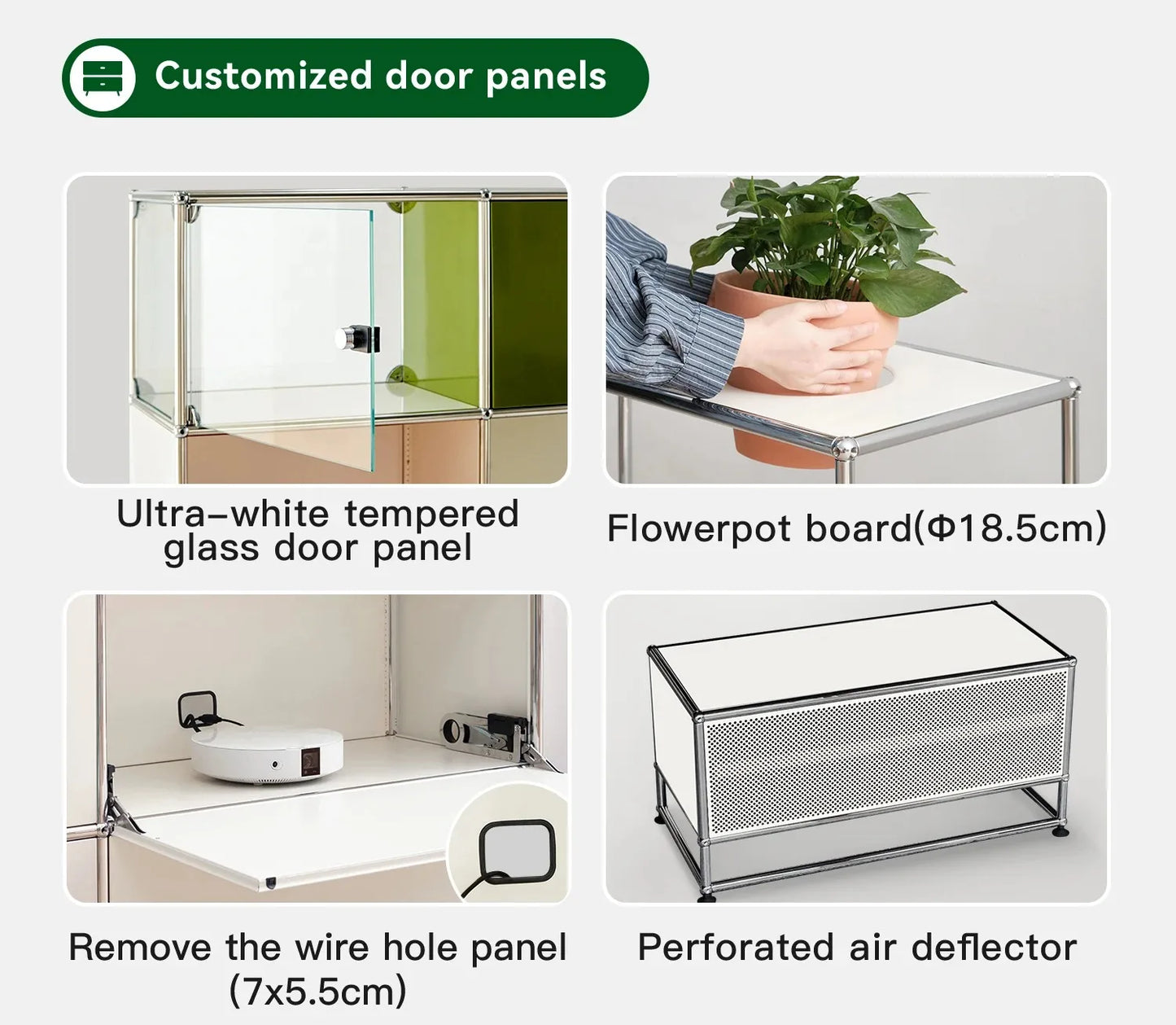 Module Modular DIY Furniture Sideboard Customized Size  Cabinet Stainless Steel Tv Stand Living Room