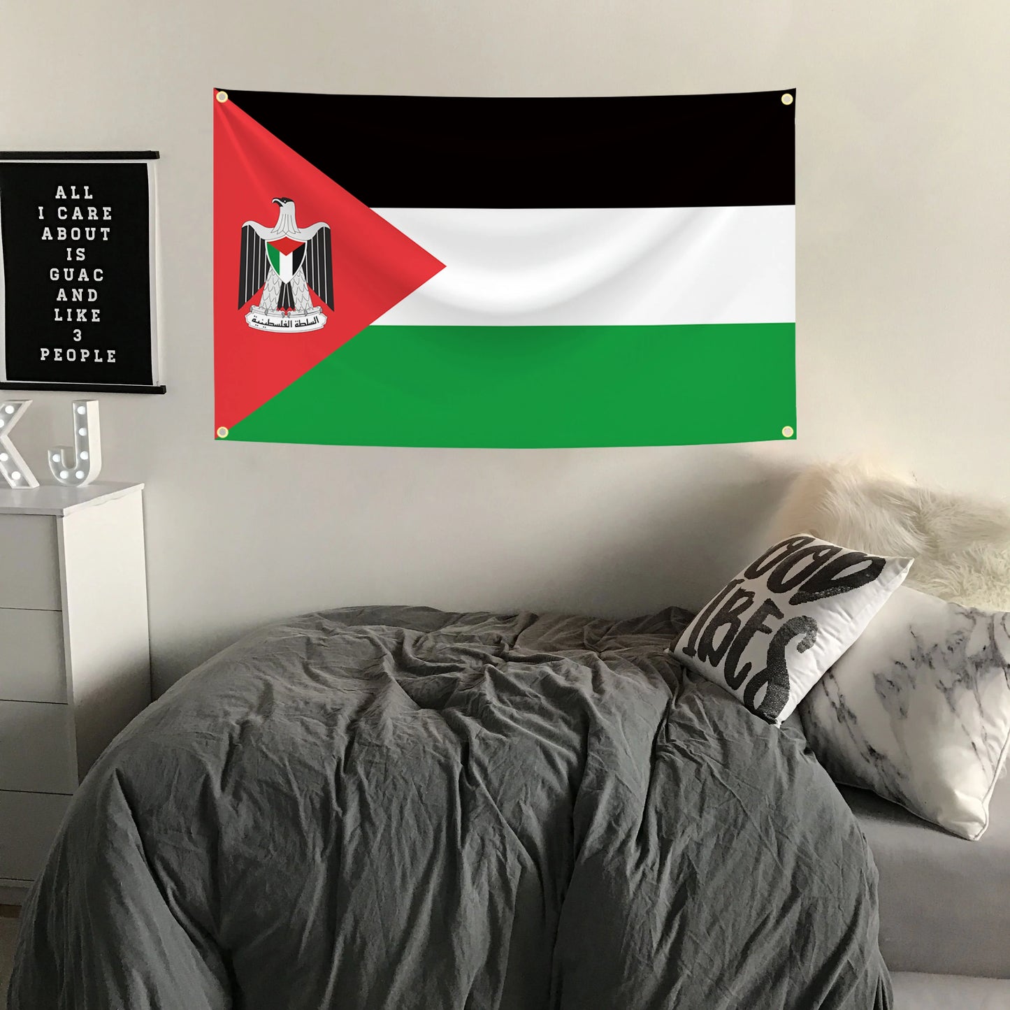 Palestine Flag Hanging High Quality Polyester Gaza Palestinian Flags For Decoration National Art Tapestry Banner Gift