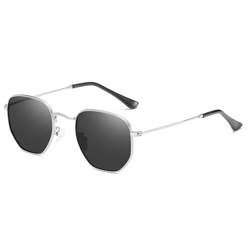 Hexagon Polarized  Sunglasses 2024 Men Women Square Polygon Sun Glasses Luxury Brand Design Retro Frame Eyewear de sol hombre