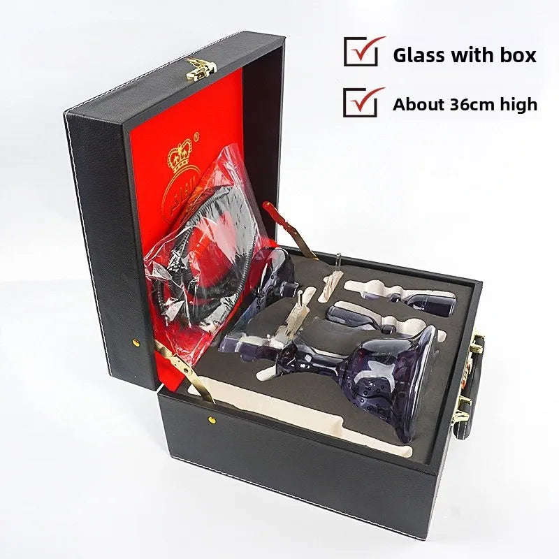 A full set of hookahs, hookahs, with a portable box glass pot shisha single tube