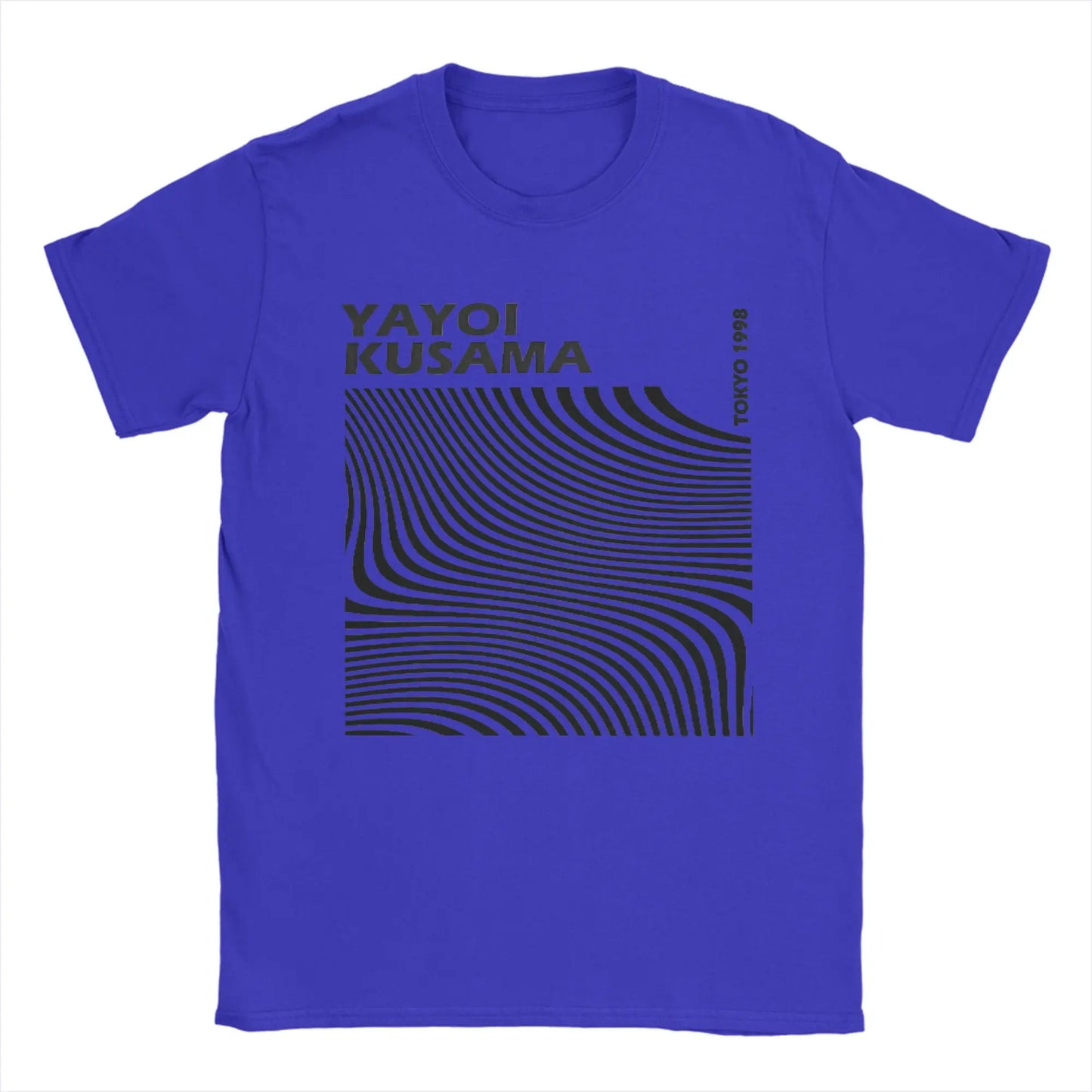 Funny Yayoi K-Kusama Line Tokyo 1998 T-Shirts for Men Crew Neck Pure Cotton T Shirt  Short Sleeve Tee Shirt Summer Clothes
