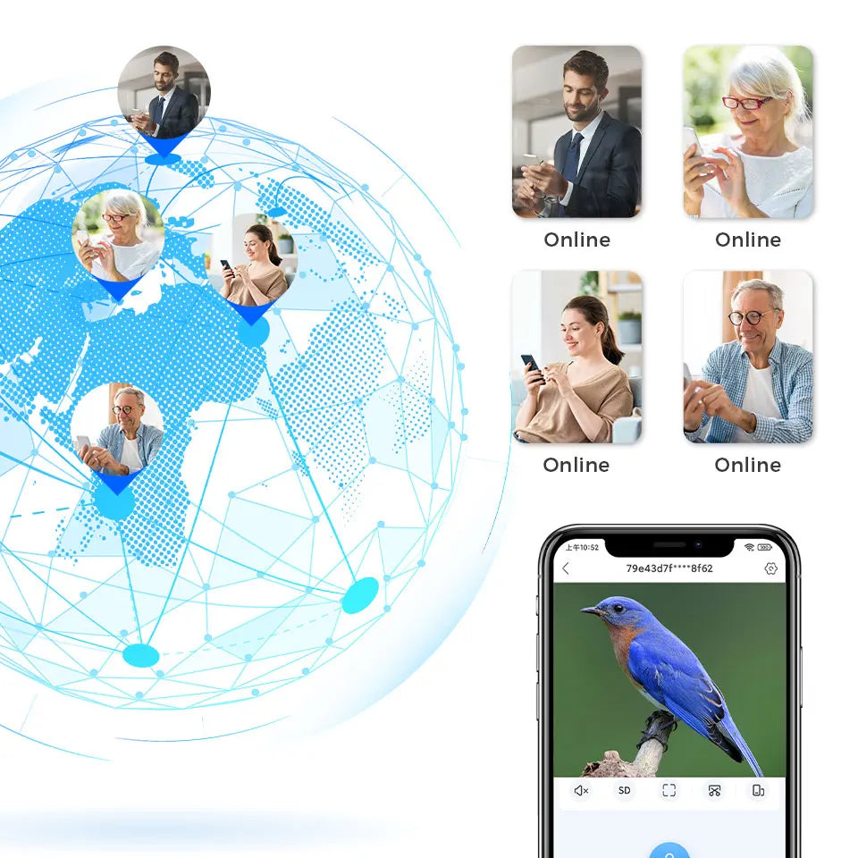 3MP Smart Bird Feeder Camera WiFi Two Way Audio Bird Identification Night Vision PIR Motion Detection For Bird Outdoor Watching