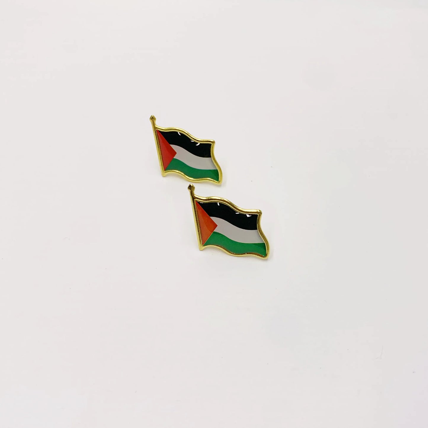 20/100Pcs Palestine Flag Lapel Pins Bulk - Metal Palestinian National Lapel Pin