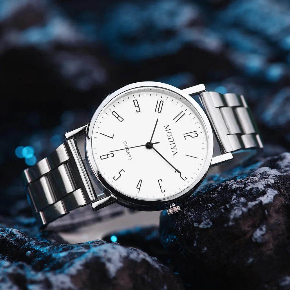 Men Watches Reloj Hombre Fashion Retro Casual Business Quartz Watch for Men Steel Band Roman Number Dial Wristwatches Montres