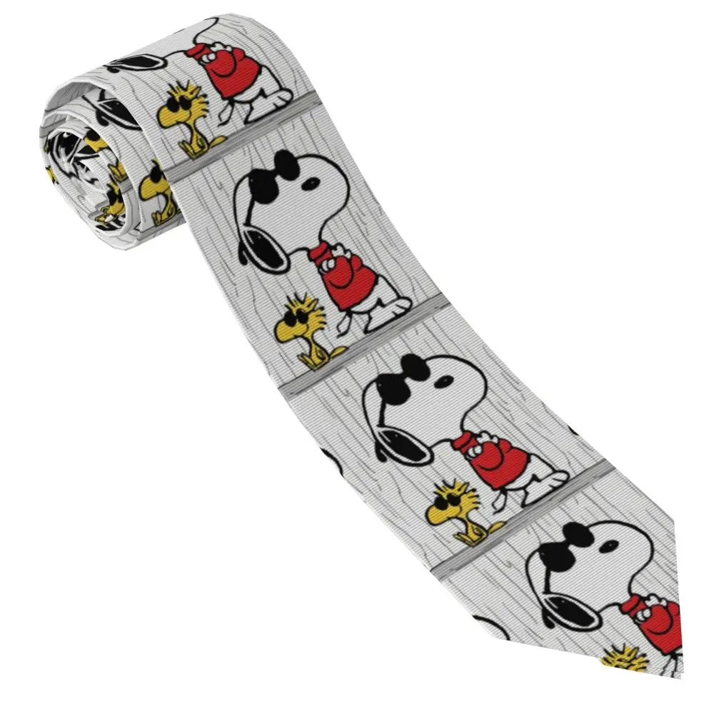 Personalized Fashion S-Snoopys Neckties Men Silk Cartoon Office Neck Tie