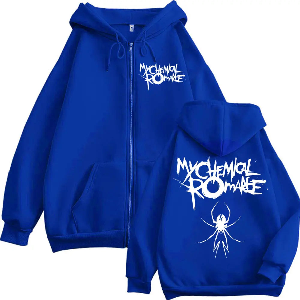 Limited My Chemical Romance Band Merch Zipper Hoodies Punk Rock Hip Hop Zip Up Sweatshirts Men Women Fashion Vintage Pullovers