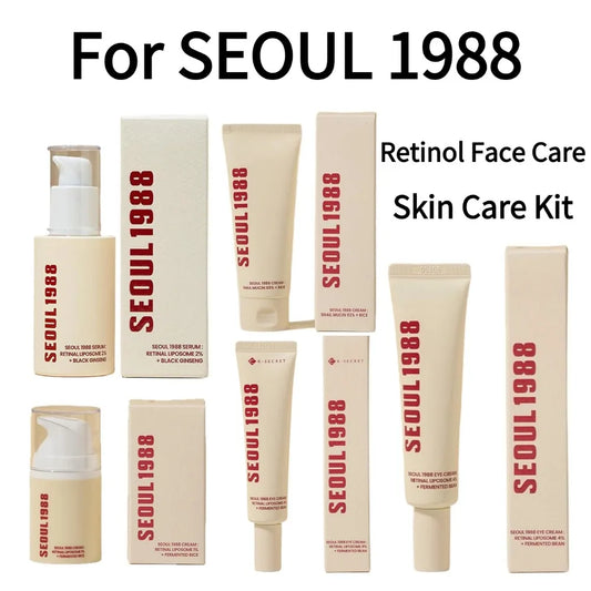 For SEOUL 1988 Retinol Face Care Serum Beauty Skin Care Kit Vitamin C Moisturizing Firming Anti Aging Wrinkle Skincare