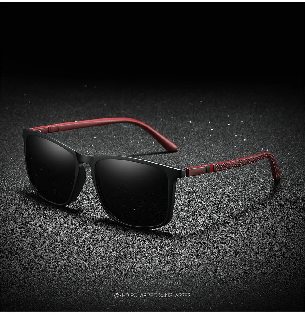 Luxury Men Women Driving Travel Polarized Sunglasses Fashion Brand Design Square Vintage Sun Glasses TR90 Frame Eyewear UV400