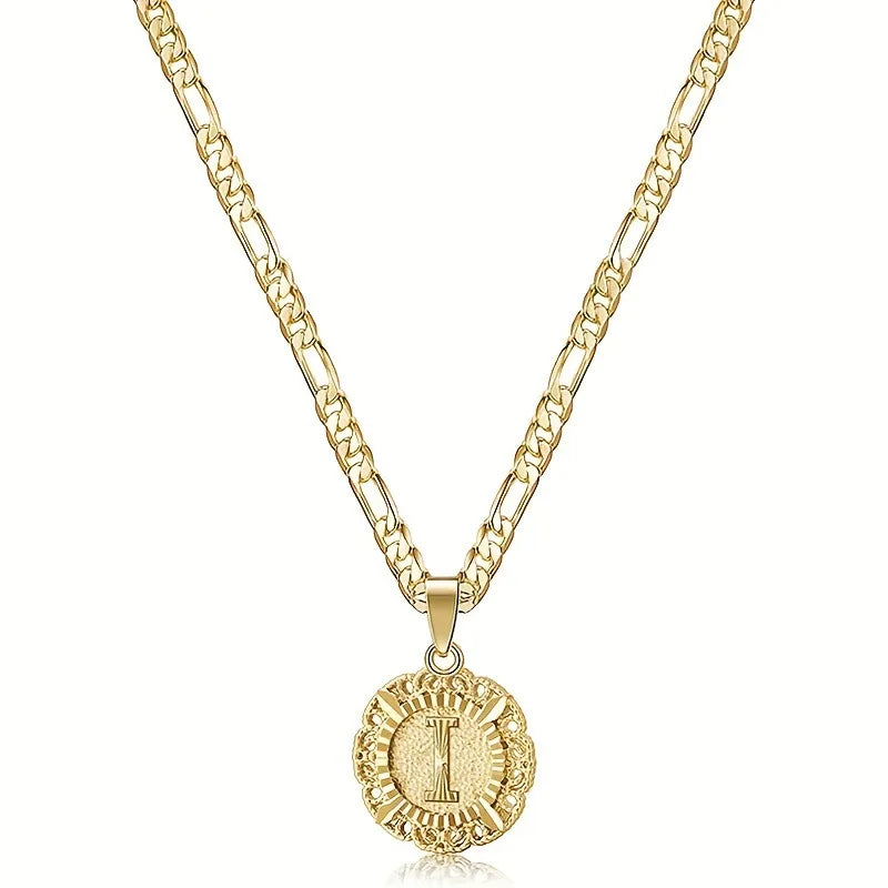 26 letter pendant necklace, round trendy and versatile women's collarbone necklace, jewelry gift