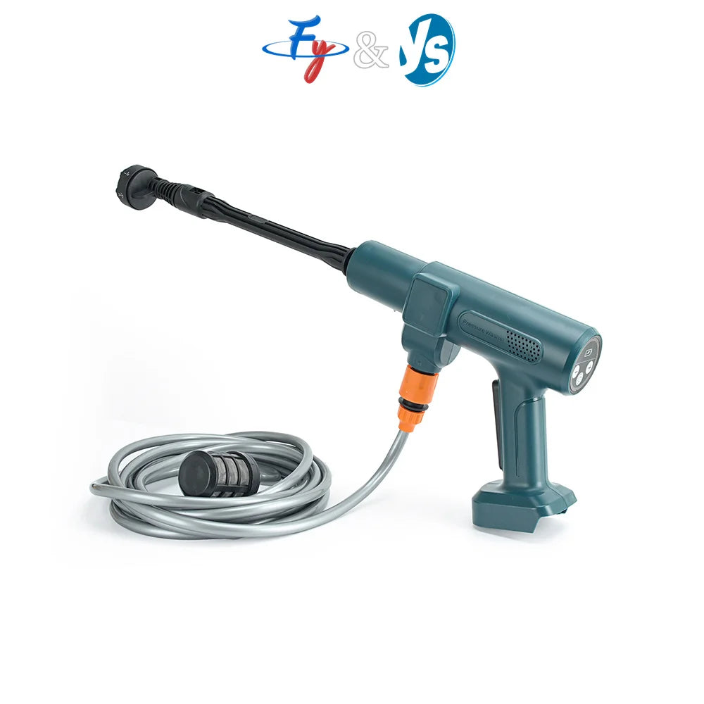 Portable Rechargeable Electric Pressure Washer with Hose, Multi-Nozzle for Car Washing, Garden Watering, Outdoor Cleaning