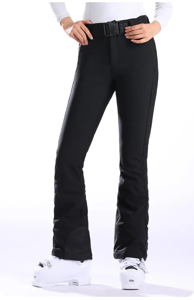 Winter New Skiing Pants Women Slim Fit Snow Trousers Outdoor Warm Sweat Pants Windproof Ski Pants Waterproof Snowboard Clothes