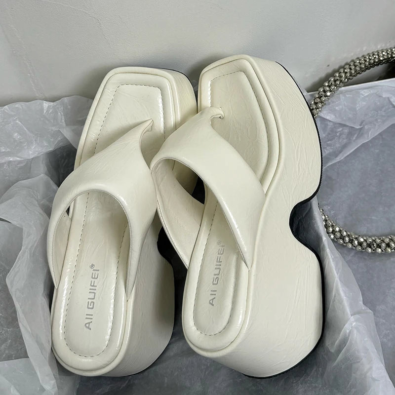 Pumps Flip Flops Slippers Shoes For Ladies New 2026 Female Footwear Platform Wedges Women Slippers Fashion Slides Heels  Shoes