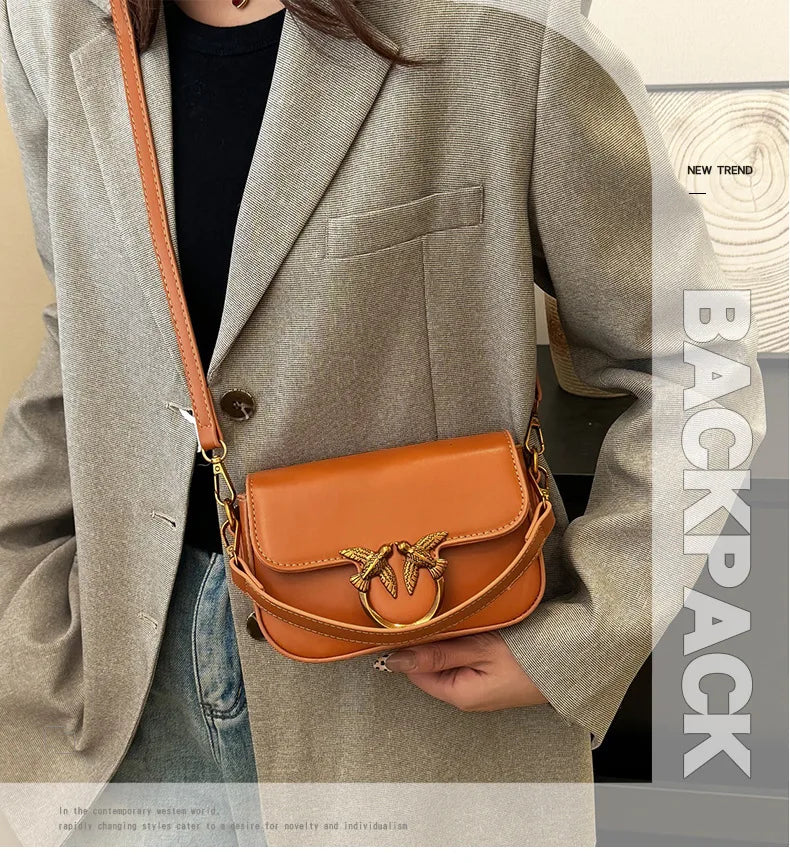 Ladies' Handbag, Swallow Bag, High-end, Fashionable, Versatile, Single Shoulder Crossbody Bag, Small Square Bag, Commuting Bag