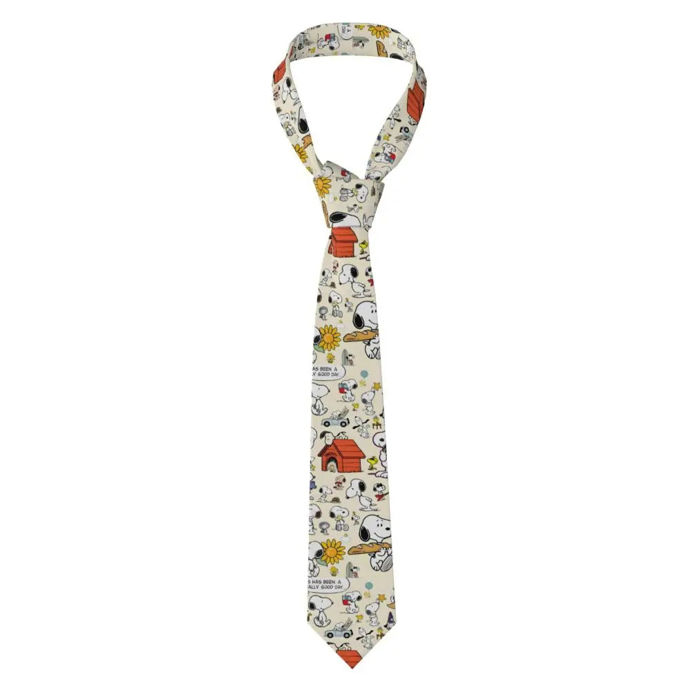 Personalized Fashion S-Snoopys Neckties Men Silk Cartoon Office Neck Tie