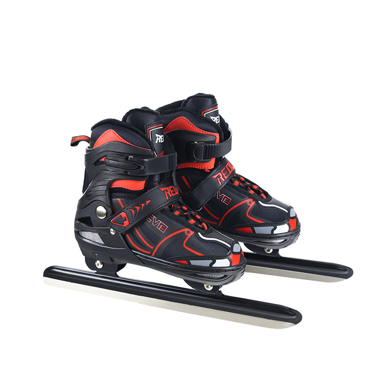 Professional Ice Hockey Skates Shoes Ice Skating Blade Shoe Thermal Beginner Adult Teenagers Kids Roller Skate Adjustable Size