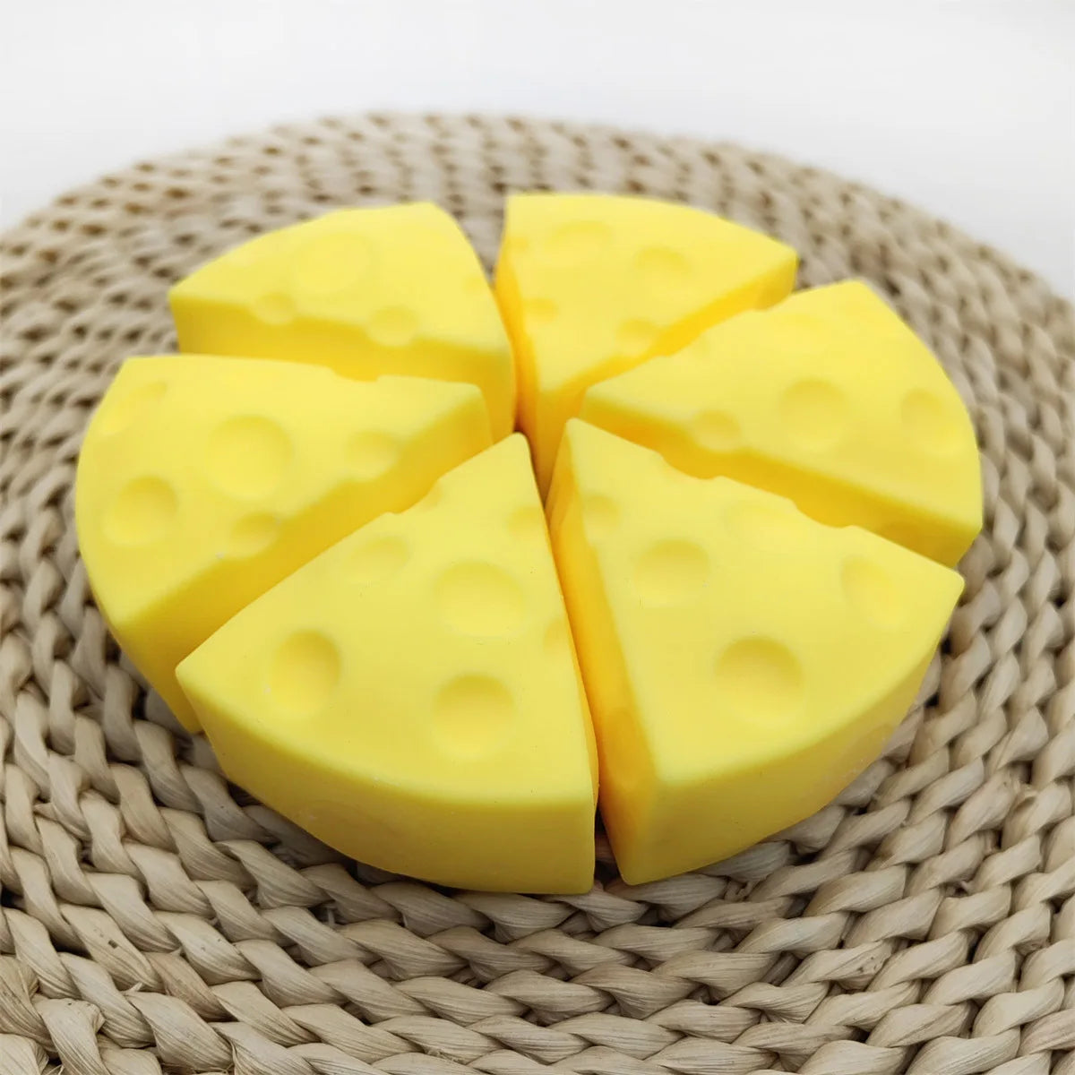 Cheese Squishy Toy Simulation Cheese Squeeze Toy Soft Cute Decompressing Pinching Cheese Sticky Slow Rebound Kids Adult Toy