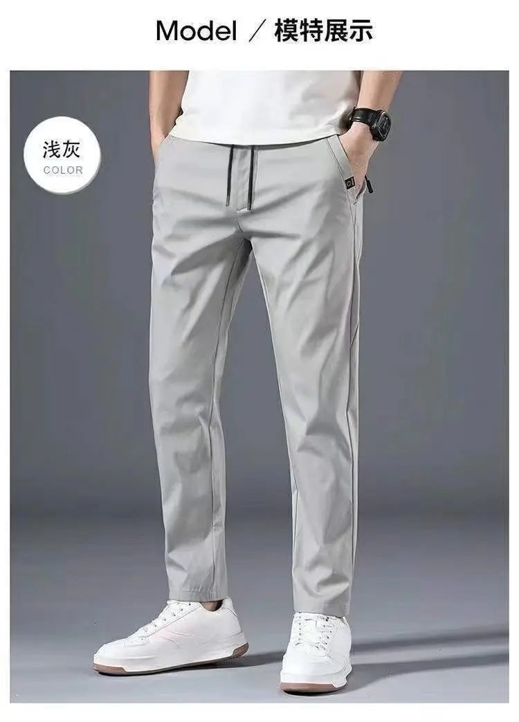 Casual Pants Men's Korean Version Summer Thin Men's New Sports Pants Loose and Versatile Trend Light Luxury Straight Trousers