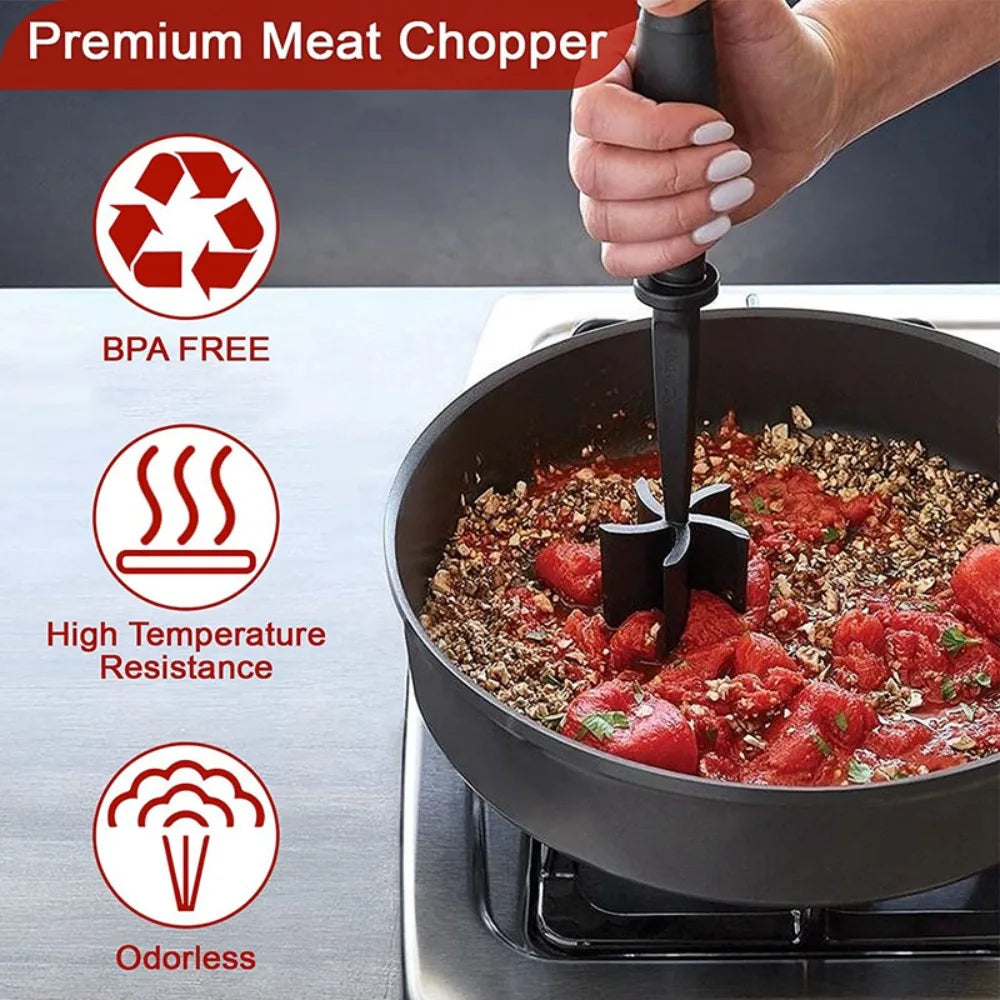 Handheld Meat Grinder Stick Chopper Rice Mixer Grinding & Bean Salad Blender Cooking Scraper Pounding Kitchen Accessories