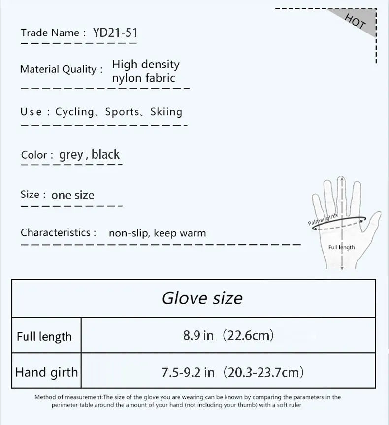 Football Gloves Waterproof Thermal Grip Outfield Cycling Player Bicycle Field Bike Sports Sports Outdoor guantes moto
