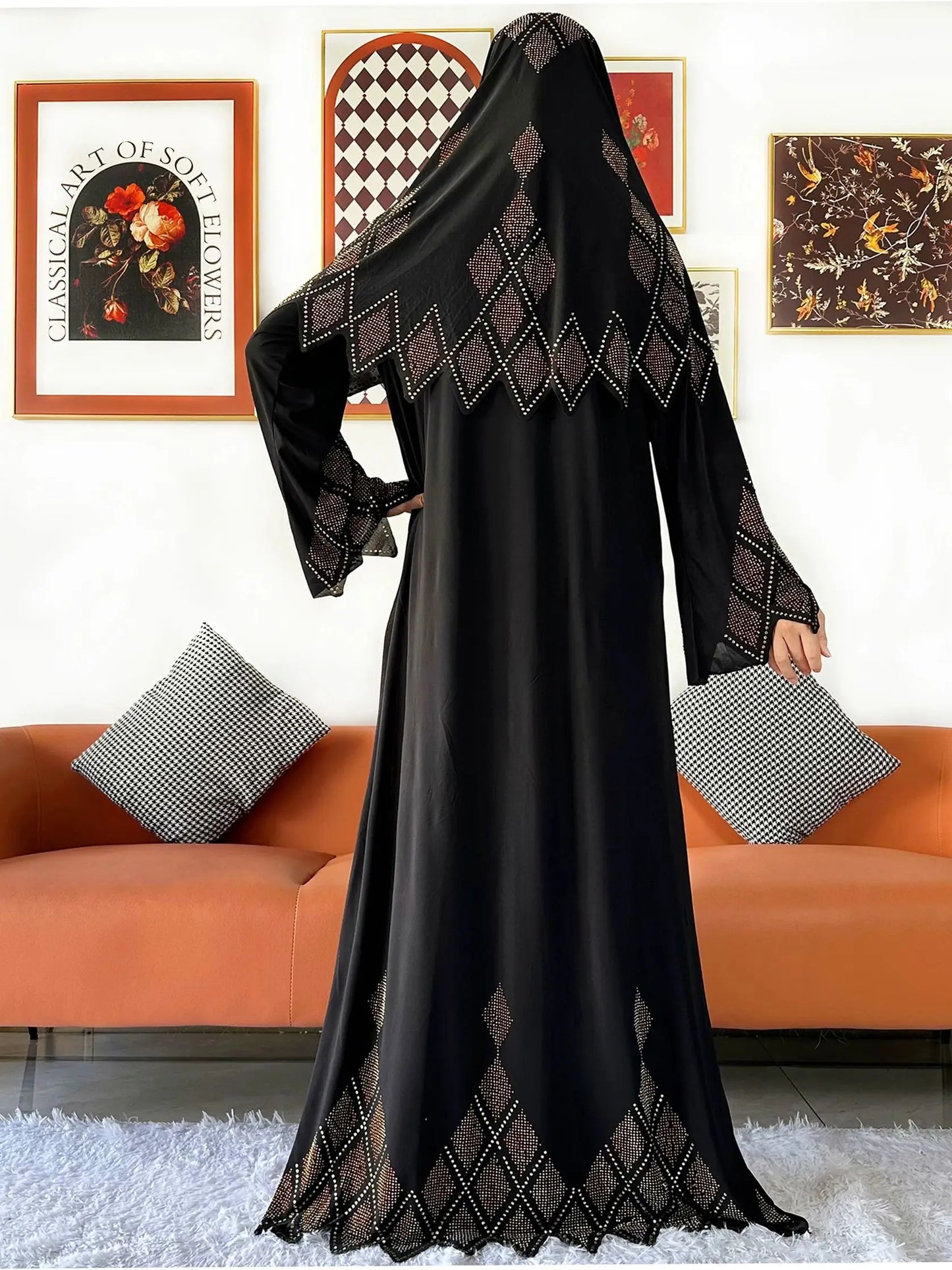 2025 Islamic Women's Hijab Scarf Long Dress Sets Prayer Garment Set Long Khimar Dress And Hijab Combo for Ramadan Daily Wear