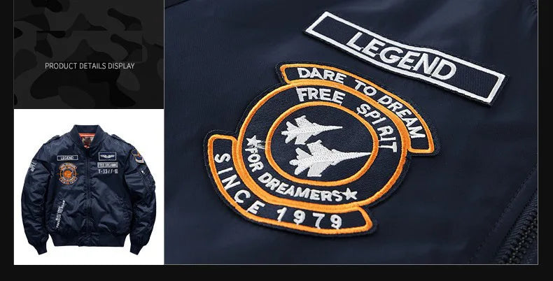 Men's winter jacket 2025 model  Thick and warm coat Men's flight jacket  Thick and warm padded coat - With a stand-up collar