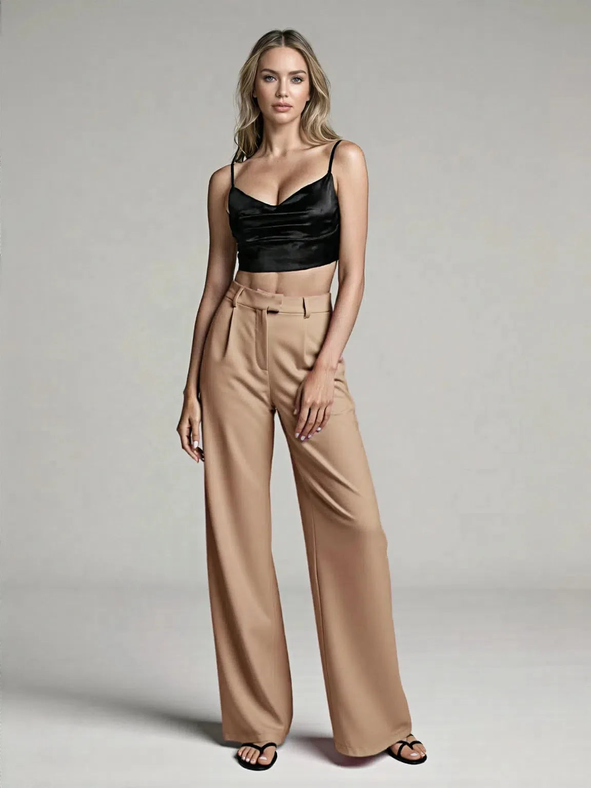 2025 New Pants Commuting High Waist Drape Straight Pants Formal Pants Casual Suit Long Pants Women
