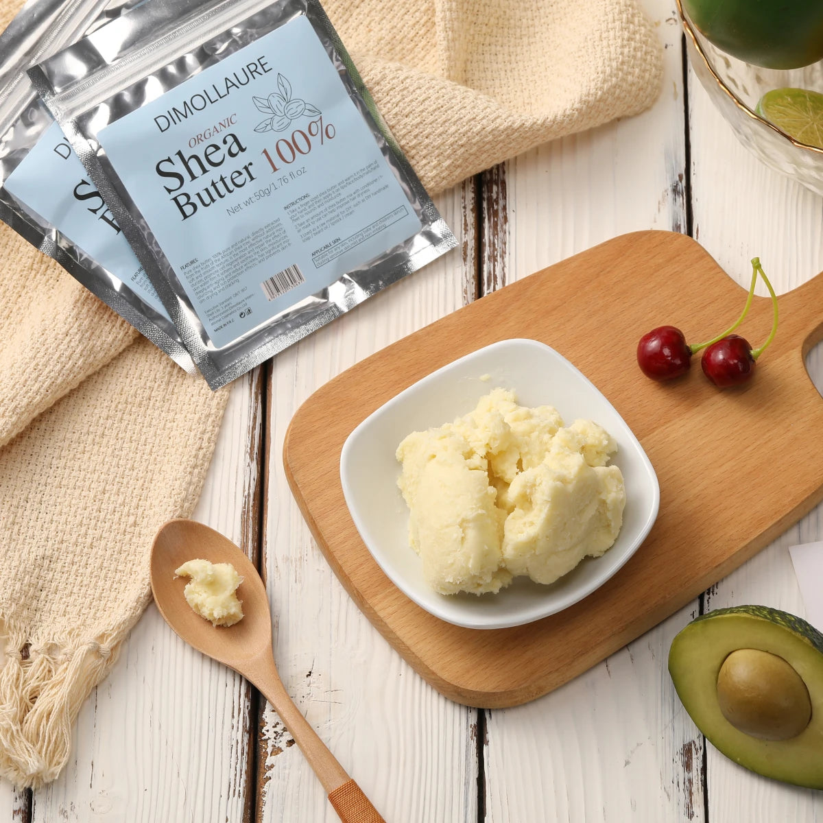 50g/100g Natural Organic Unrefined Shea Butter Oil Skin Care Body Massage Oil Moisturizing Nourishing Cosmetics Raw