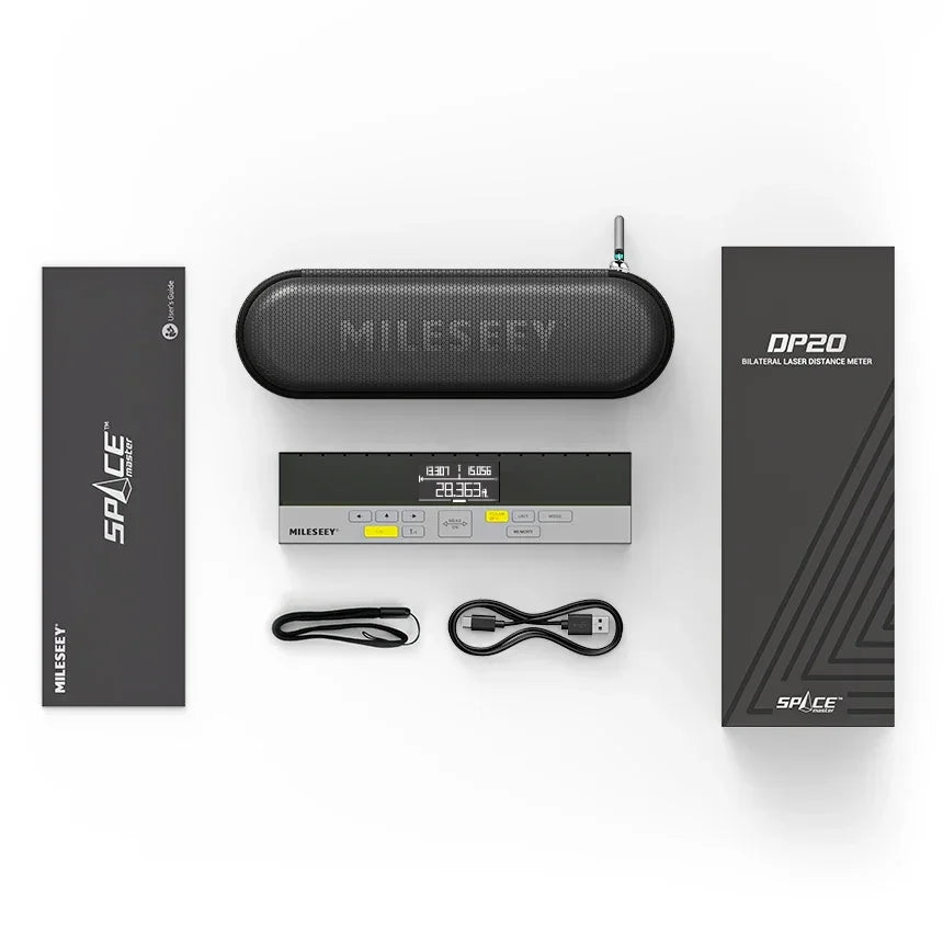 MiLESEEY Bilateral Laser Measurement Tool DP20 Laser Distance Meter With Middle Laser Mark Beam
