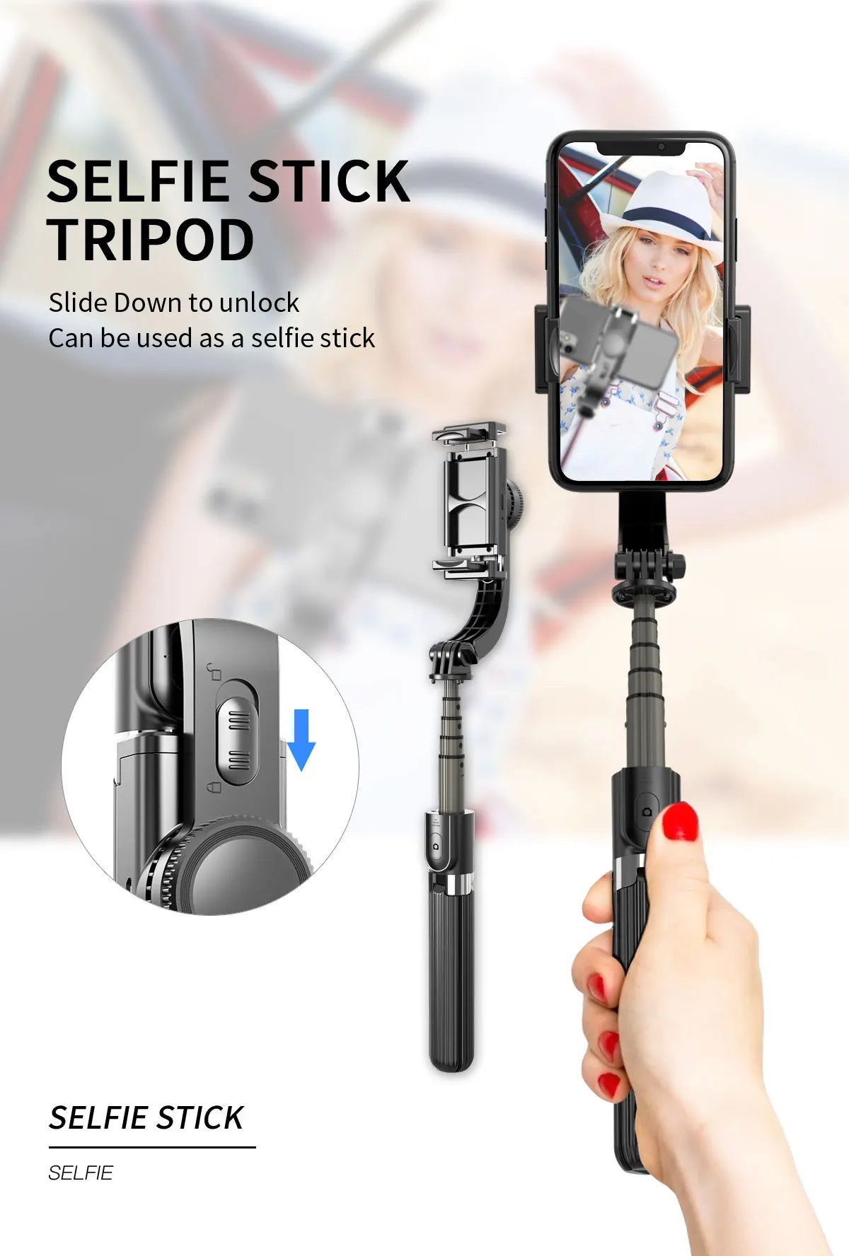 Gimbal Handheld L08 Auto Anti-shake Stabilizer Travel 360° Rotating AR Intelligent Following Bracket Vlog Shooting Smartphone