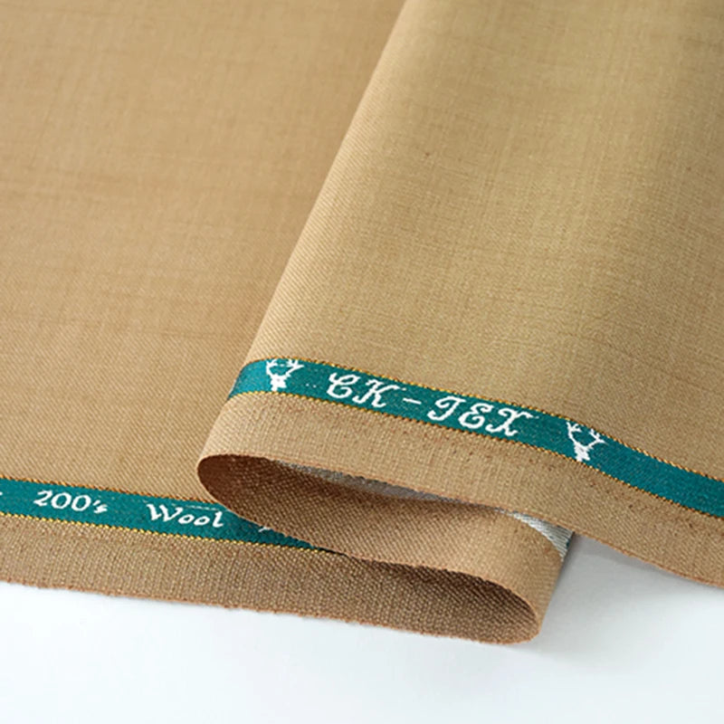 High Count 50% Worsted Wool Fabric For Suits Sewing Blazer Vest Pants Coat DIY High End 280g/m Serge Cloth Material 50X150cm