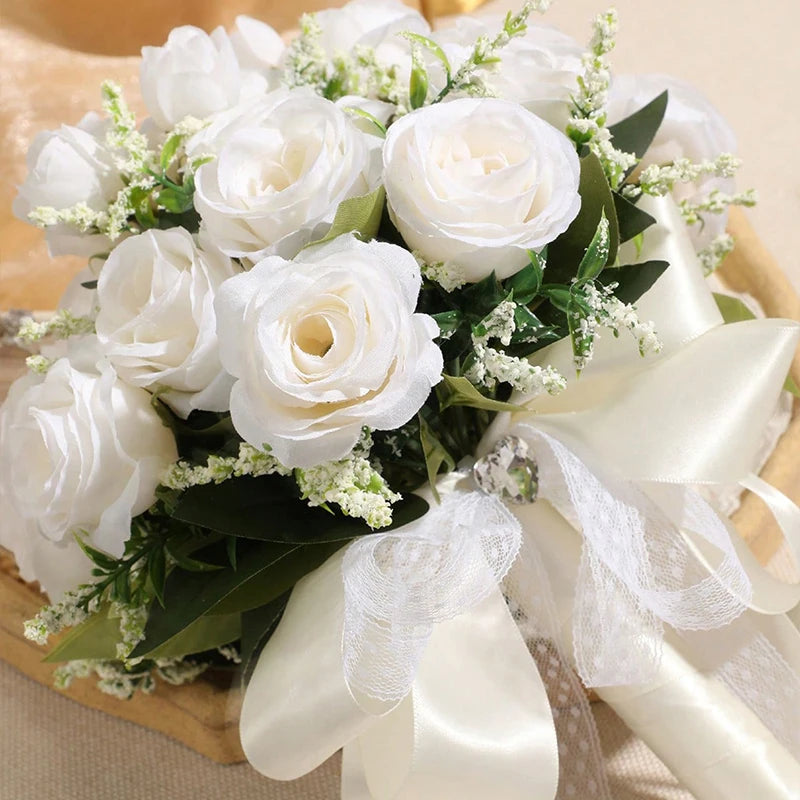1PC Wedding Bouquet for Bride Wheat Ear and Green Leaf Wedding Bouquet Ceremony Anniversary Bridal Shower Wedding Accessories