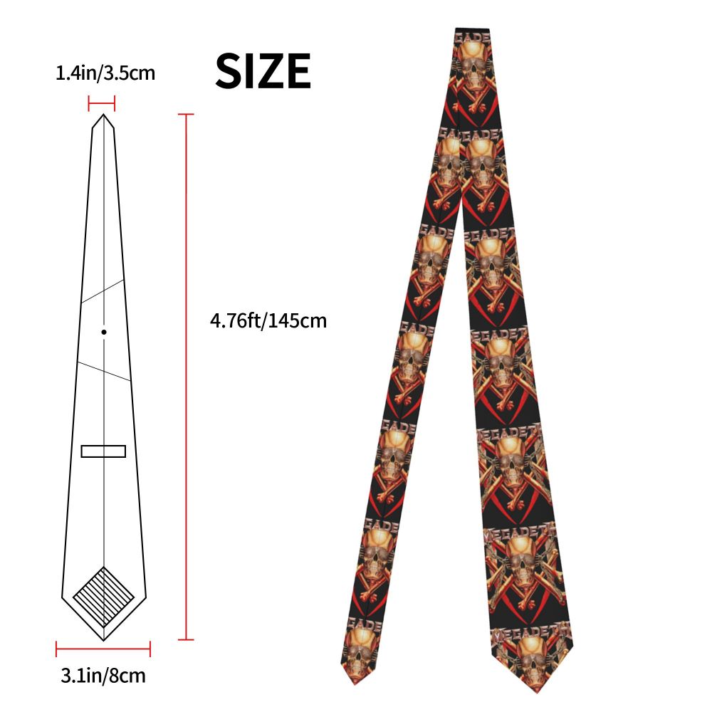 Slipknots Neckties Men's Customized Silk Heavy Metal Rock Music Gift Neck Tie for Office
