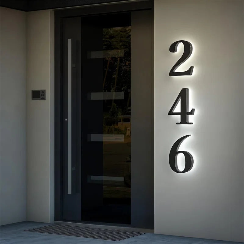LED House Number,BackLit House Number,Door Numbers Sign, Light up House Numbers, Address Number ,Home Wall Decor