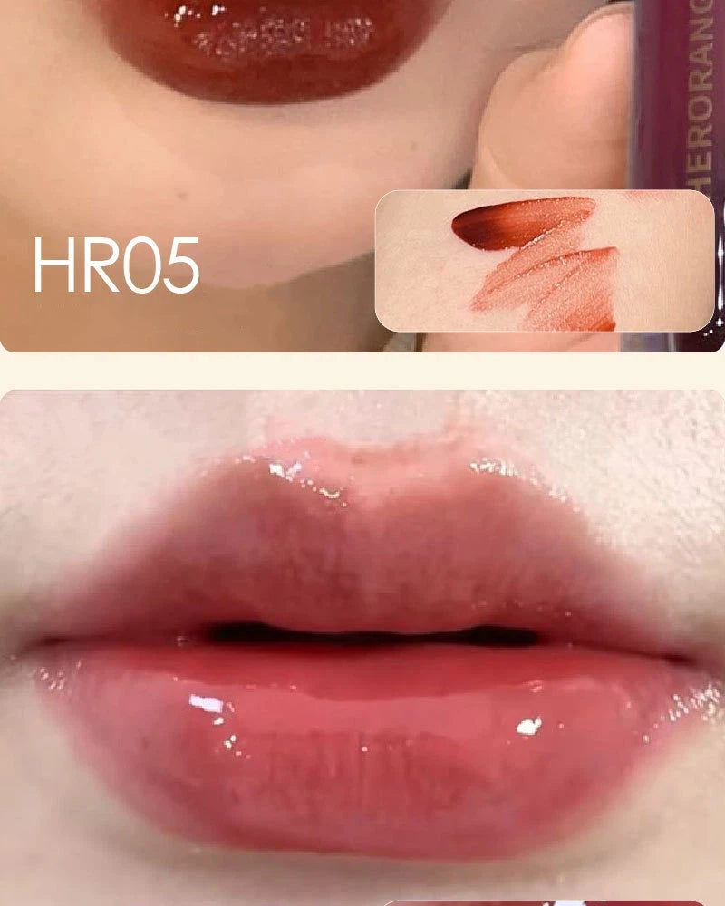 Smoked Grape Purple Red Lip Glaze Mirror Water Lip Gloss Moisturizing Liquid Lipstick Clear Tint Makeup Korean Women Cosmetics
