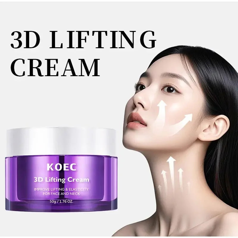 3D Face Neck Lifting Cream Deep Hydration Moisturizing Firming Improve Skin Elasticity Nourishing Facial Cream Korean Skincare