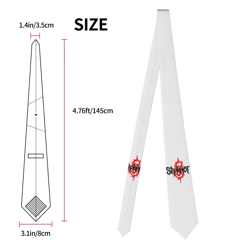 Slipknots Neckties Men's Customized Silk Heavy Metal Rock Music Gift Neck Tie for Office