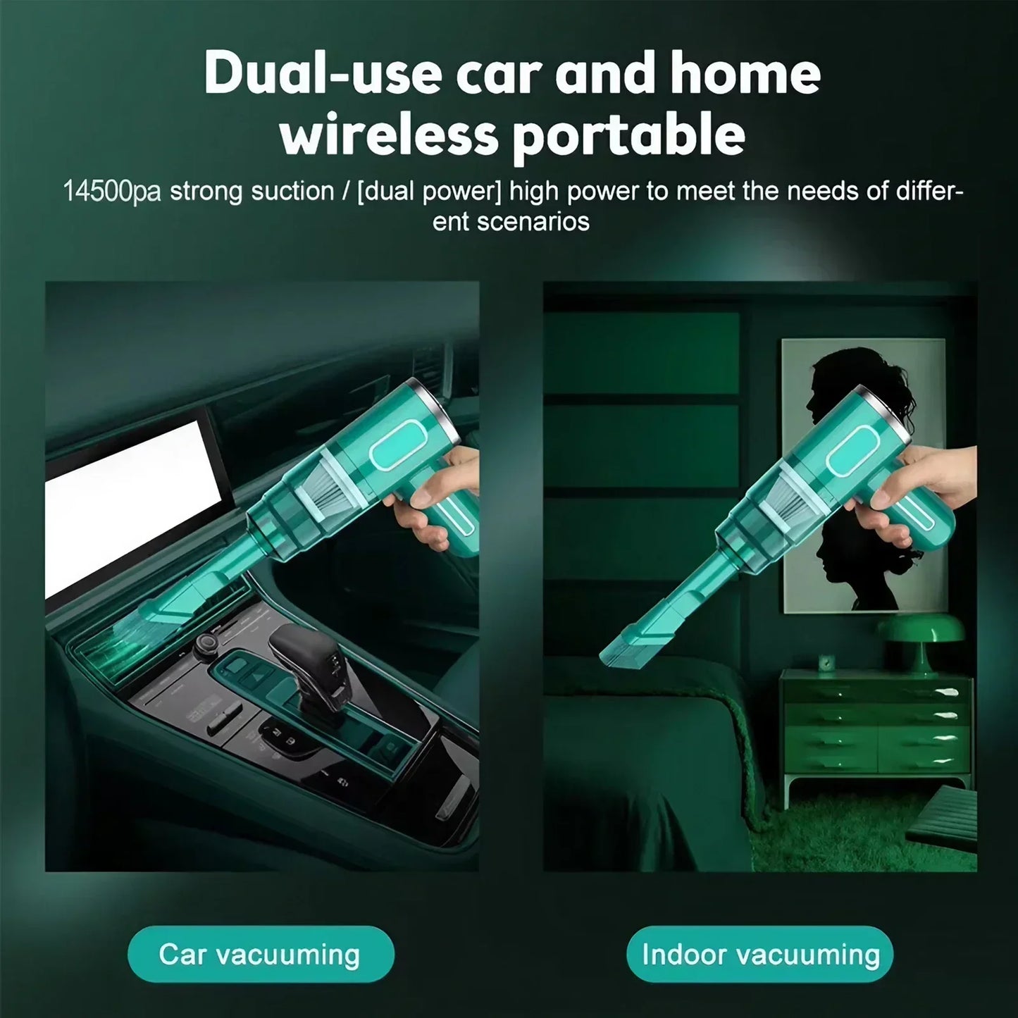 Cordless Car Vacuum Cleaner 5500Pa Powerful Suction Handheld Cleaning Robot Auto Vacuums for Car Home Bedroom