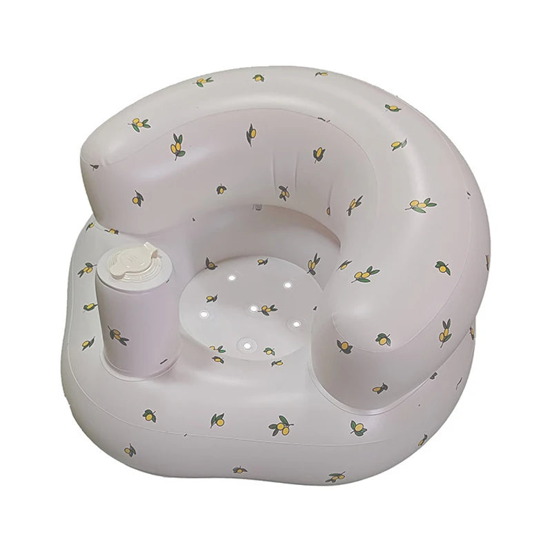 Inflatable Baby Seat for Babies 3-36 Months,Built in Air Pump Children Baby Sofa,Bumbo Seat for Learning to Sit,Feeding,Camping