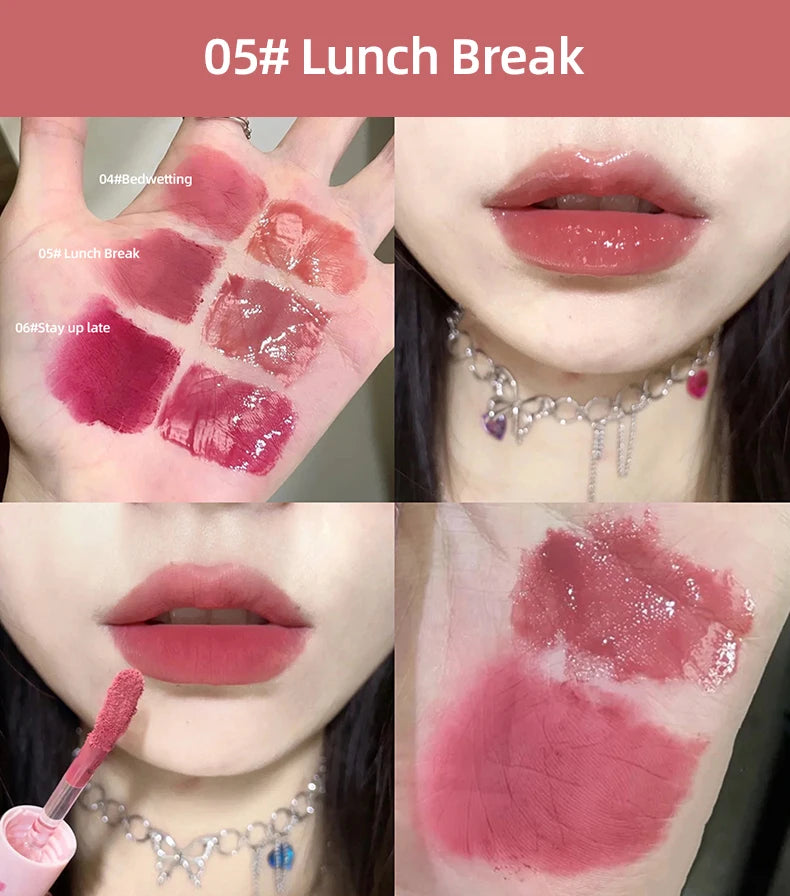 6 Colors Sexy Red Liquid Lipstick Moisturizing Lip Glaze Tint Long Lasting Matte Lip Mud Waterproof Velvet Lipstick Lips Makeup
