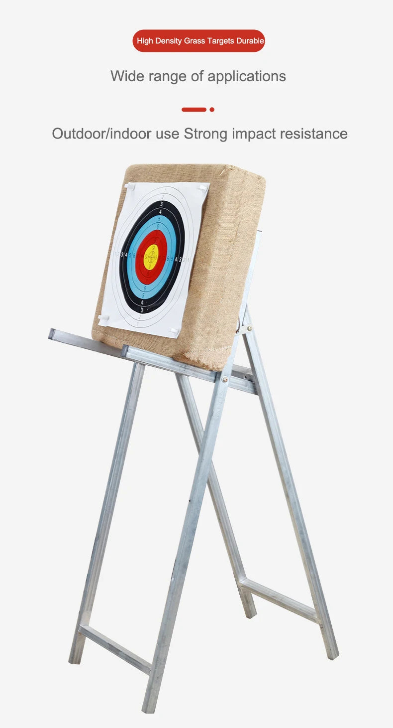 Archery Target Grass Square Target For Backyard - 20inch Bow Archery and Arrows Block Straw Target For Compound Recurve Bow Shoo