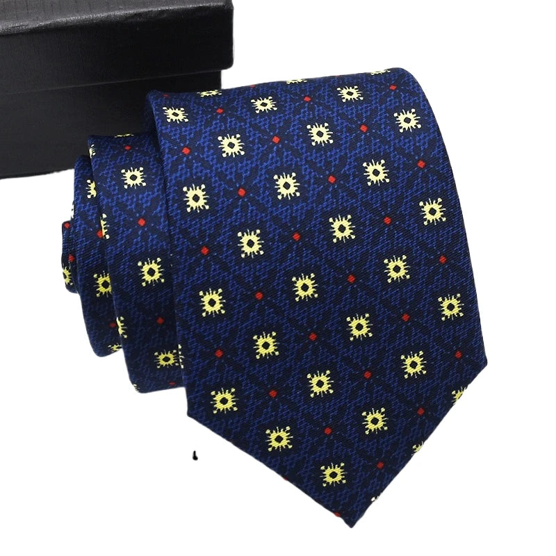 Super Soft Imitation Silk Ties Men's Fashion 8cm Necktie For Men Wedding Business Meeting Gravata Colorful Novelty Printing Tie