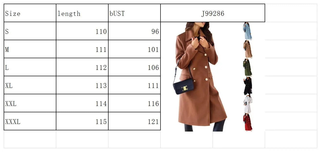 Suit woolen coat senior sense 2024 autumn and winter new double-breasted shoulder slimming Korean version of woolen coat