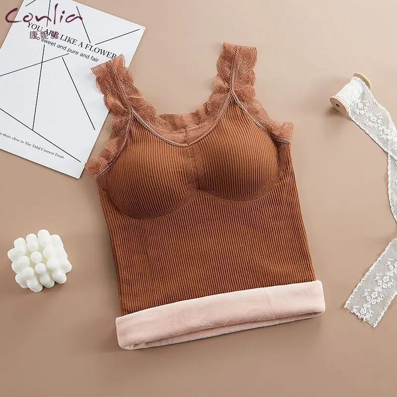 Thermal Underwear Plus Size Vest Thermo Lingerie Women Winter Clothing Warm Top Inner Wear Thermal Shirt Undershirt Intimate