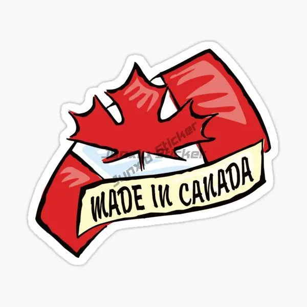 Canada Flag Map Maple Leaves Creative PVC Sticker for Decorate Car Bicycle Motorcycle Window Fridge Wall Decal Accessorie