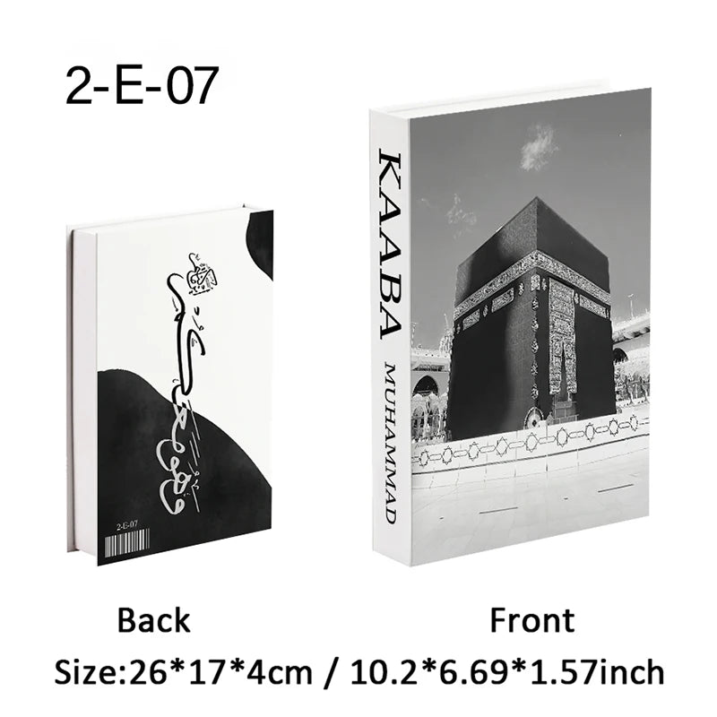 Islamic Fake Book Storage Box Luxury Decorative Books Kaaba Mosque Muslims Moroccan Coffee Table Home Bedroom Ramadan Decor 2026